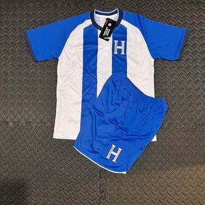 Honduras kids soccer set jersey + short